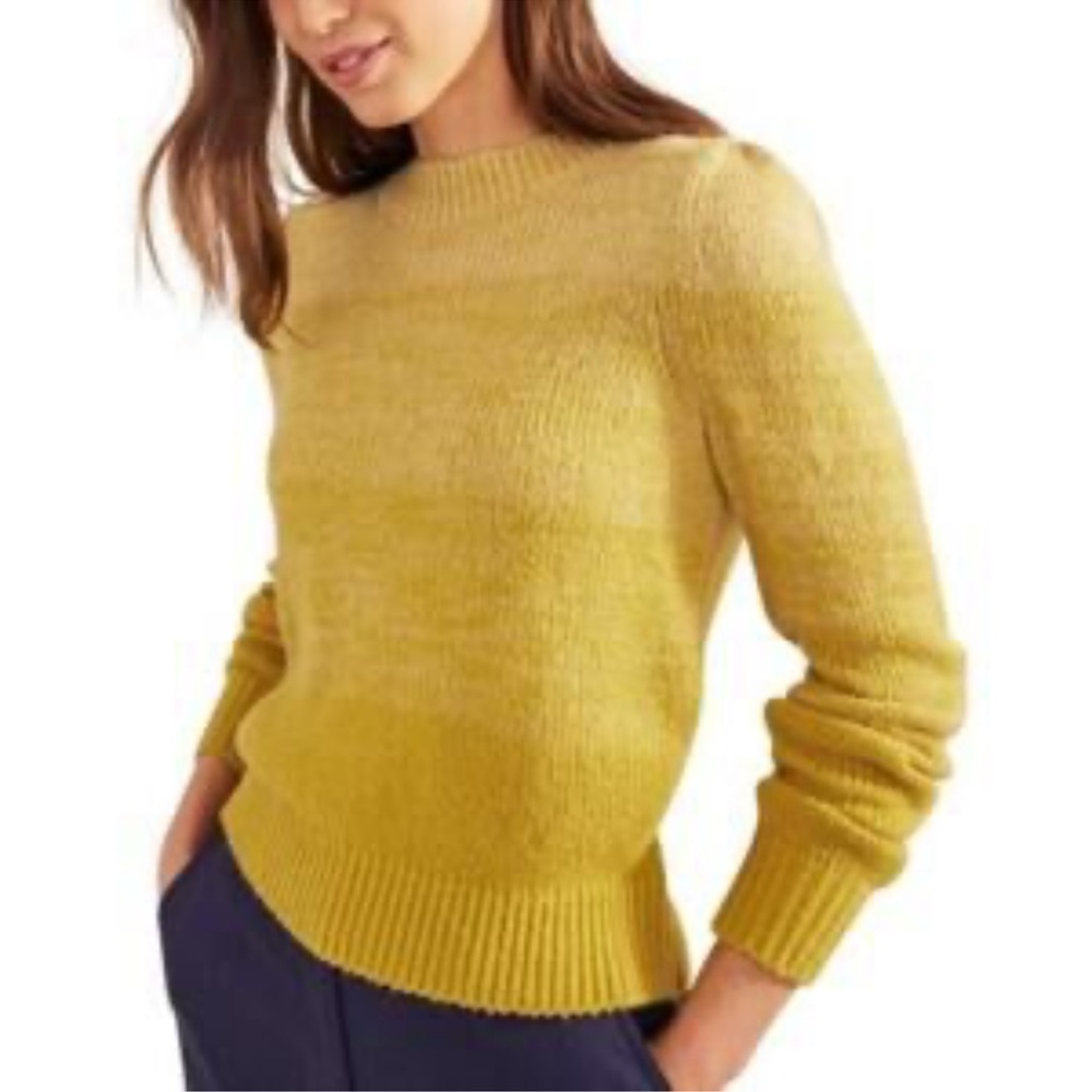 Boden Yellow Ombré Crew Neck Sweater